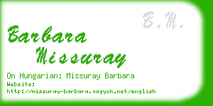 barbara missuray business card